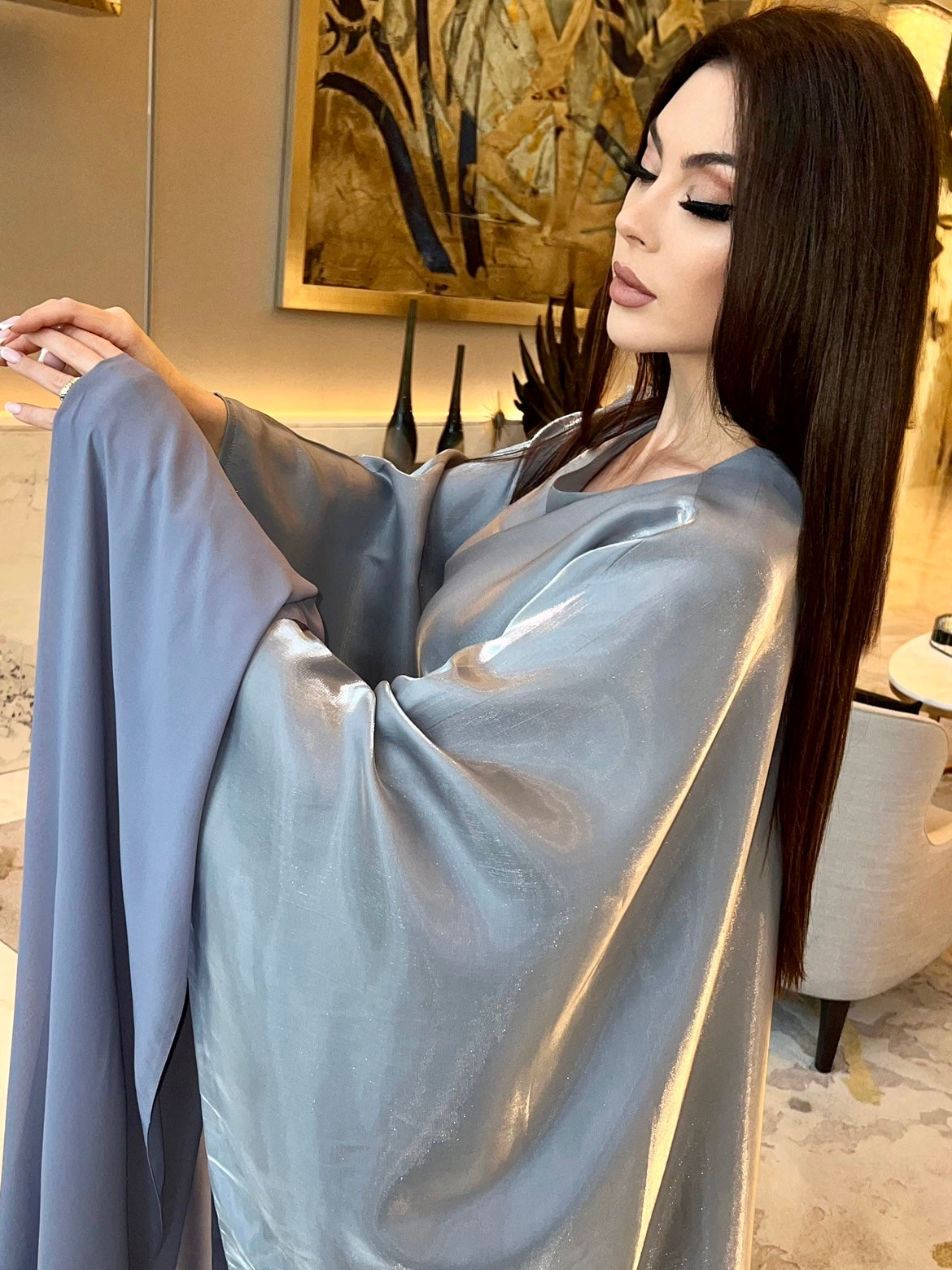 Grey Abaya Dress
