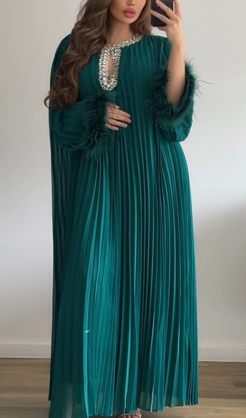 Green Luxury embellished Dress