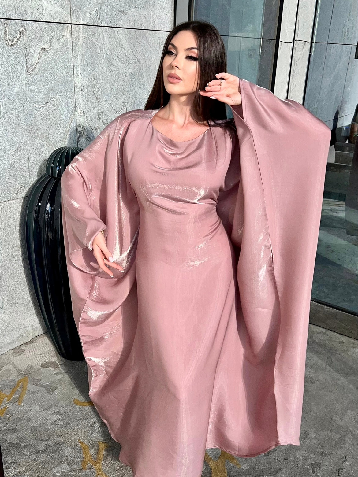 Pink Abaya Dress