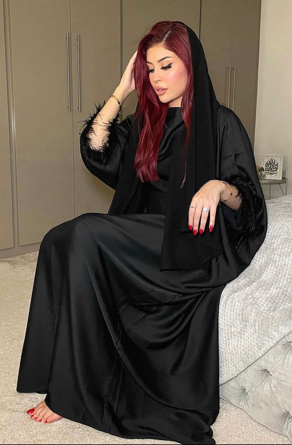 Black Feather Kaftan