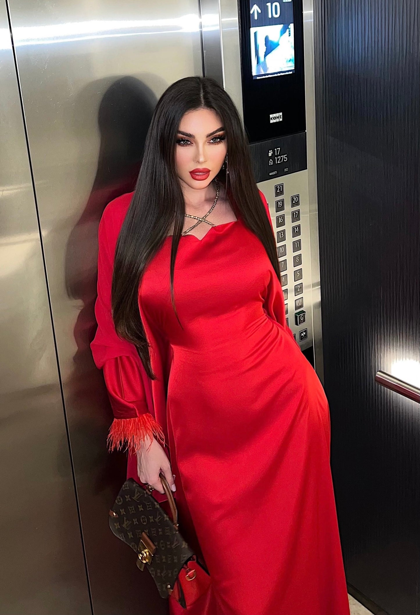 Ayesha Red Kaftan