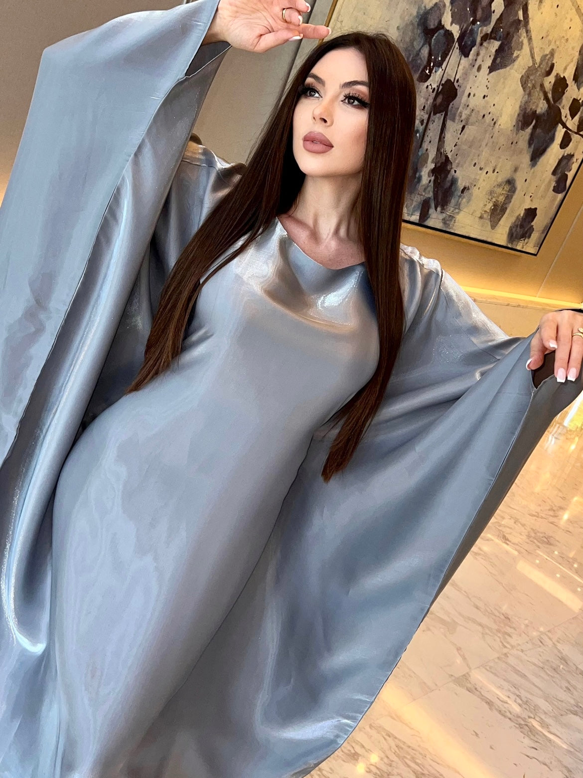 Grey Abaya Dress