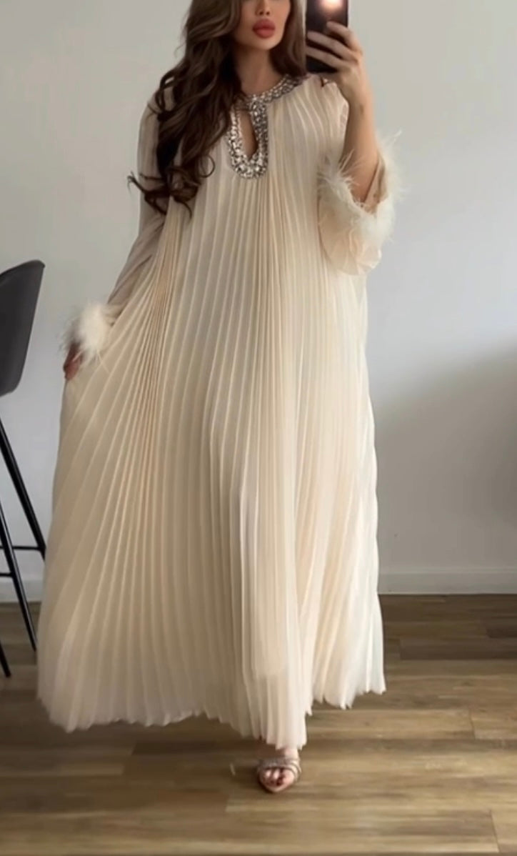 Ivory Luxury Embellished Dress