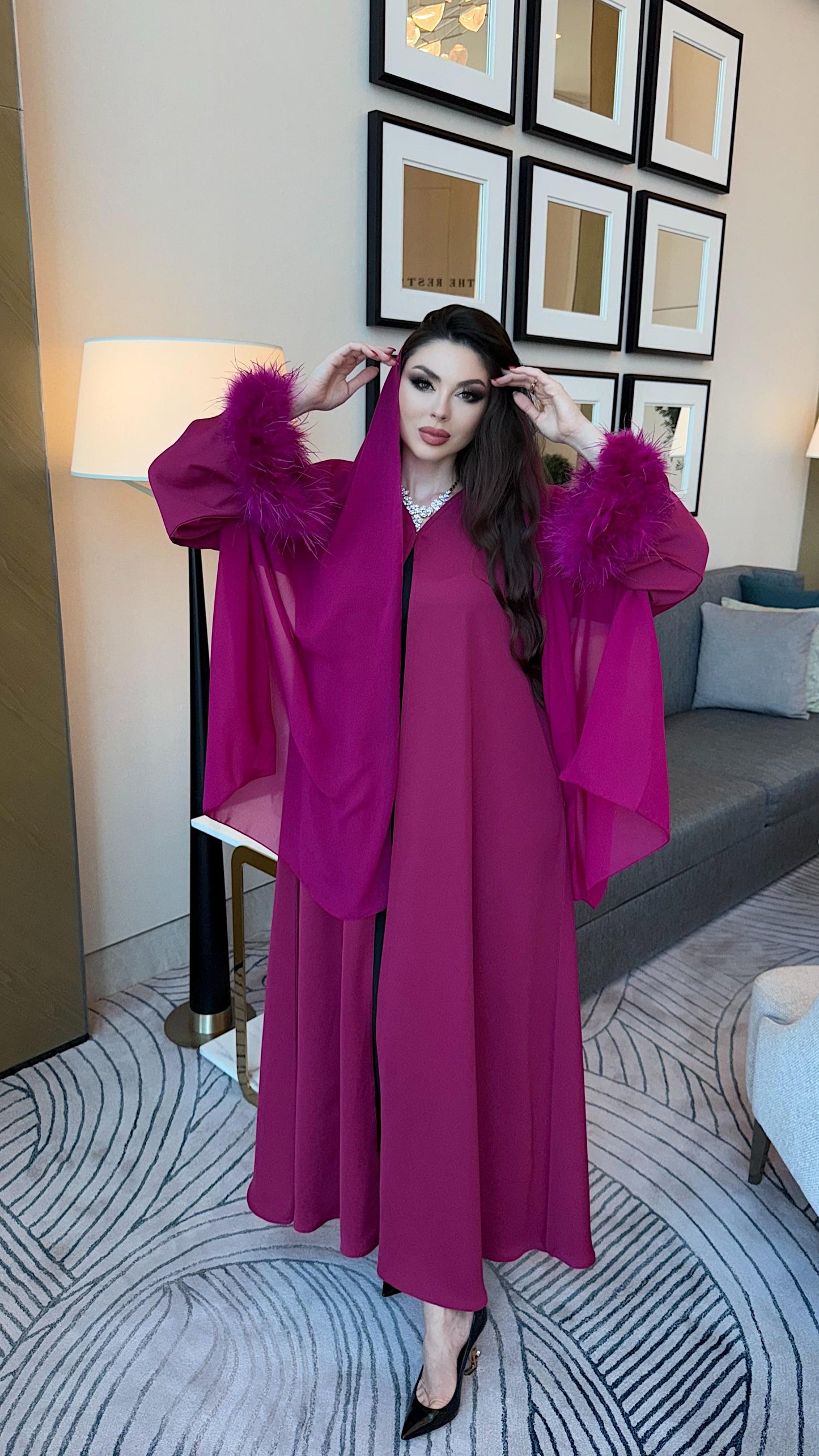 Liyana Feather Abaya