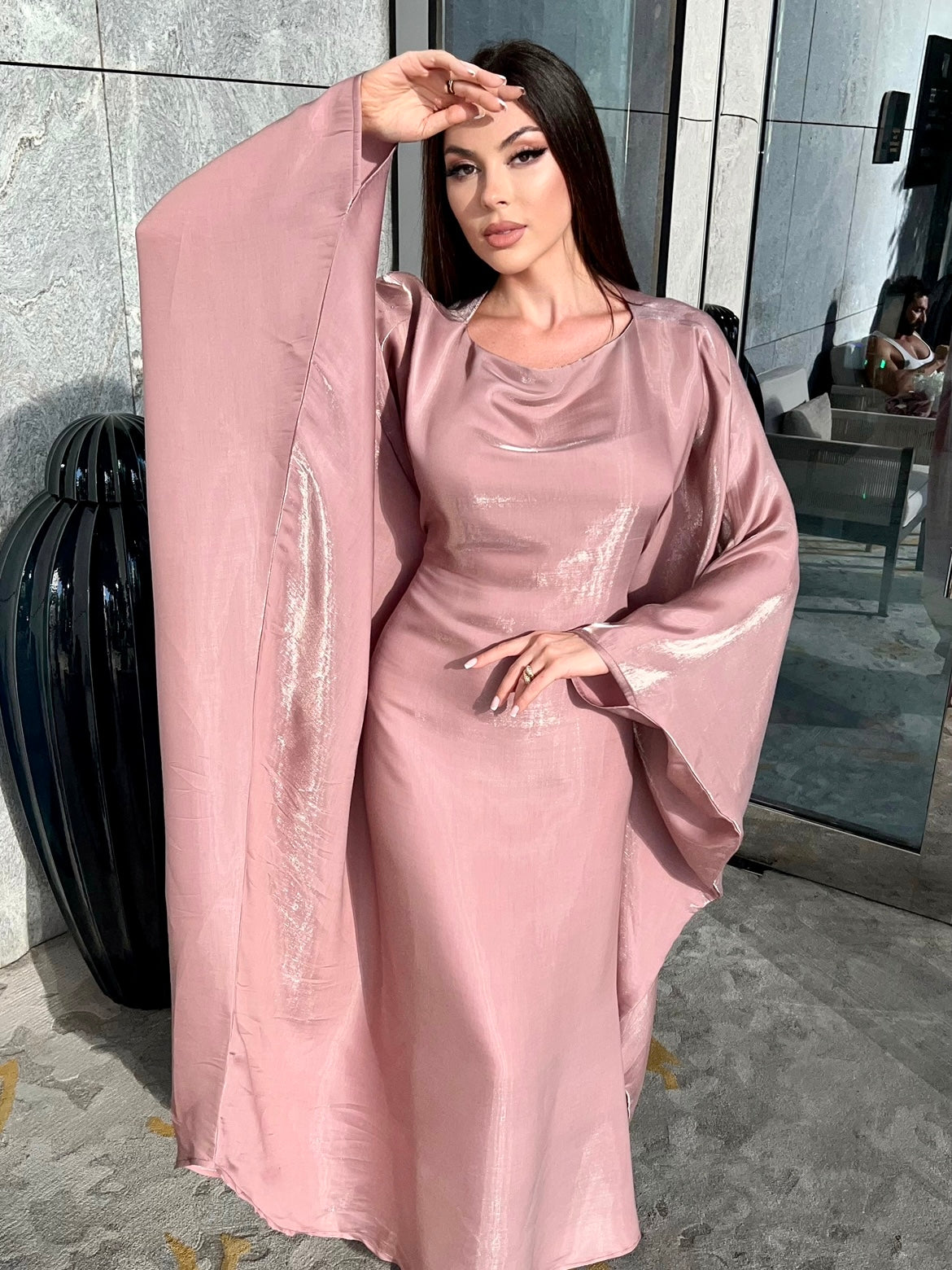 Pink Abaya Dress