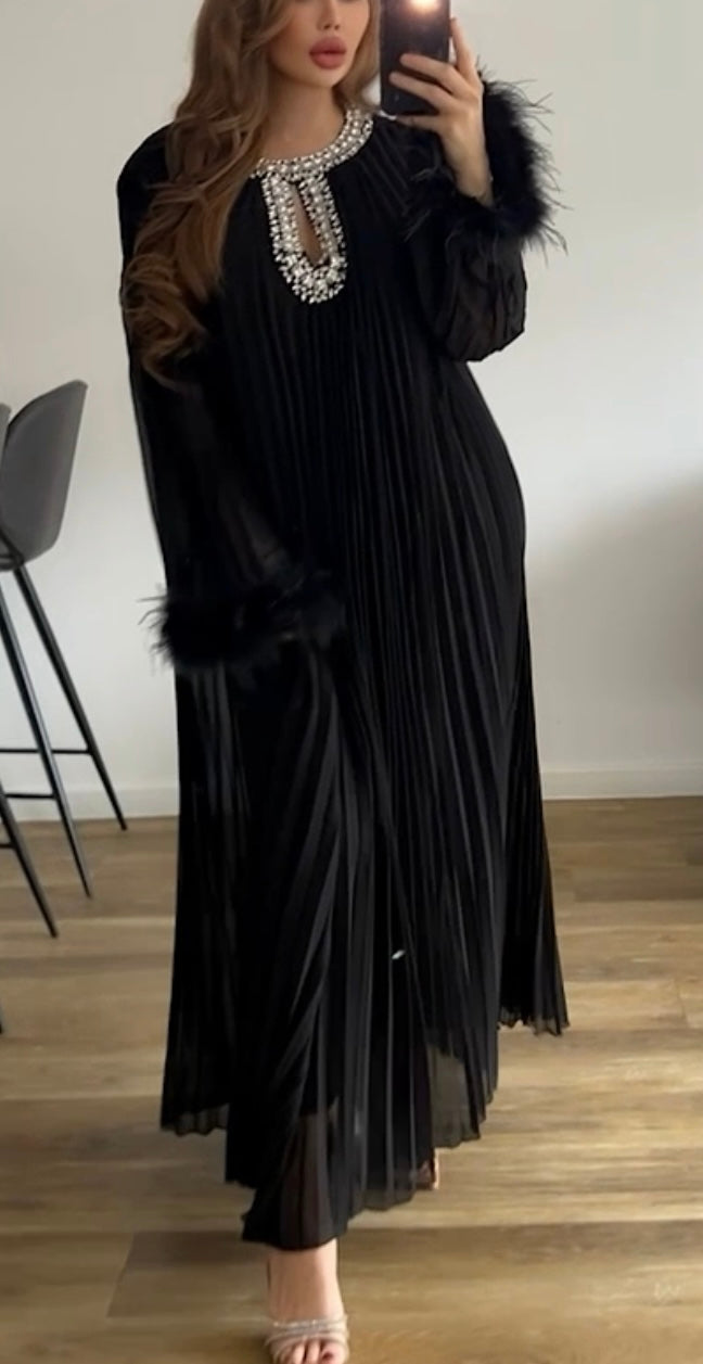 Black Luxury Embellished Dress