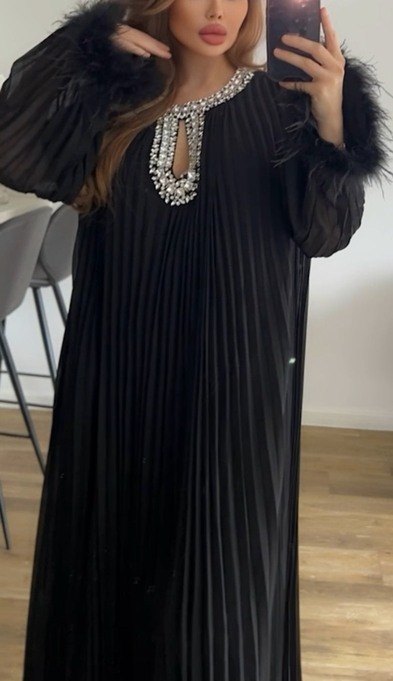 Black Luxury Embellished Dress