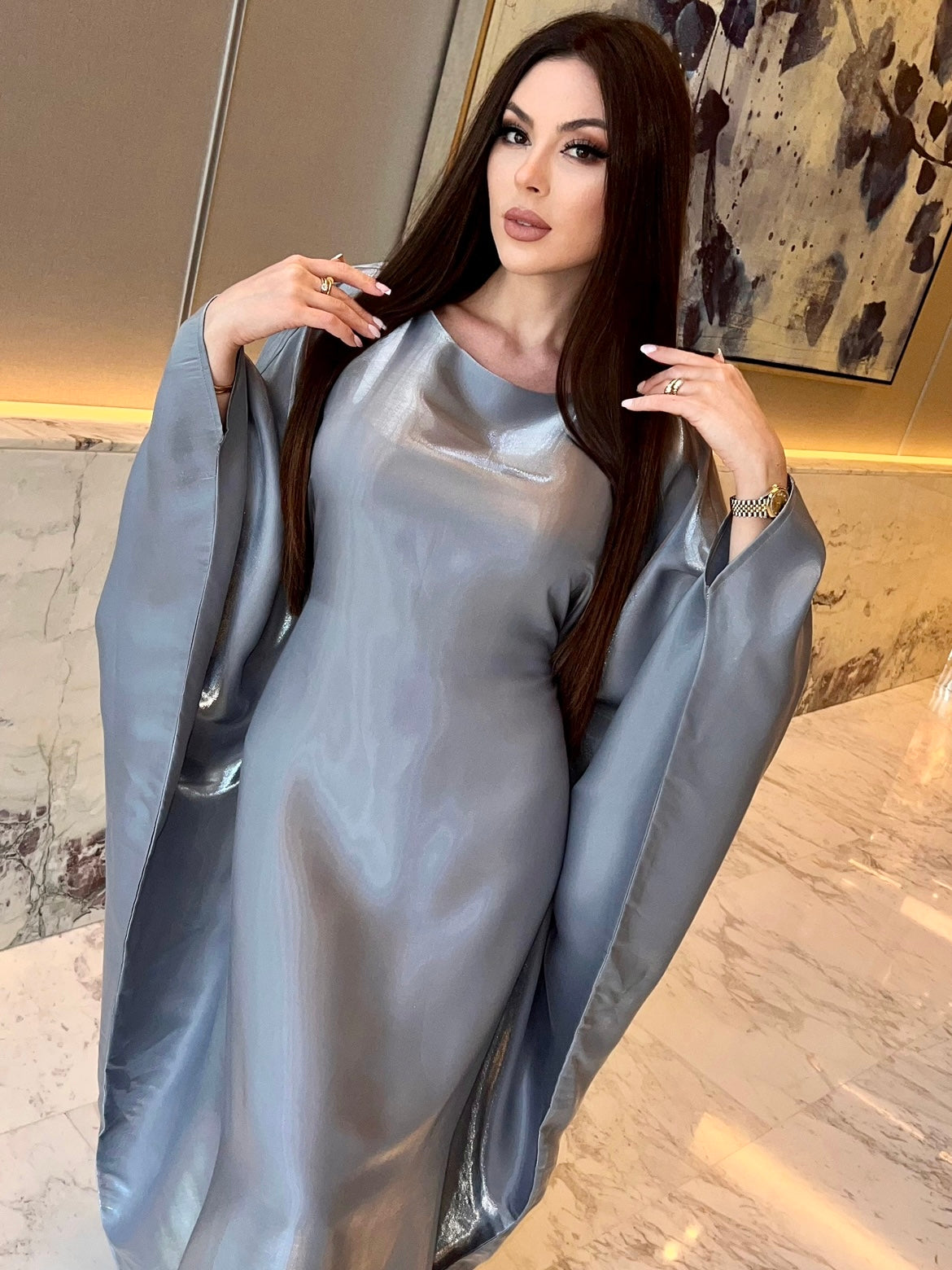 Grey Abaya Dress