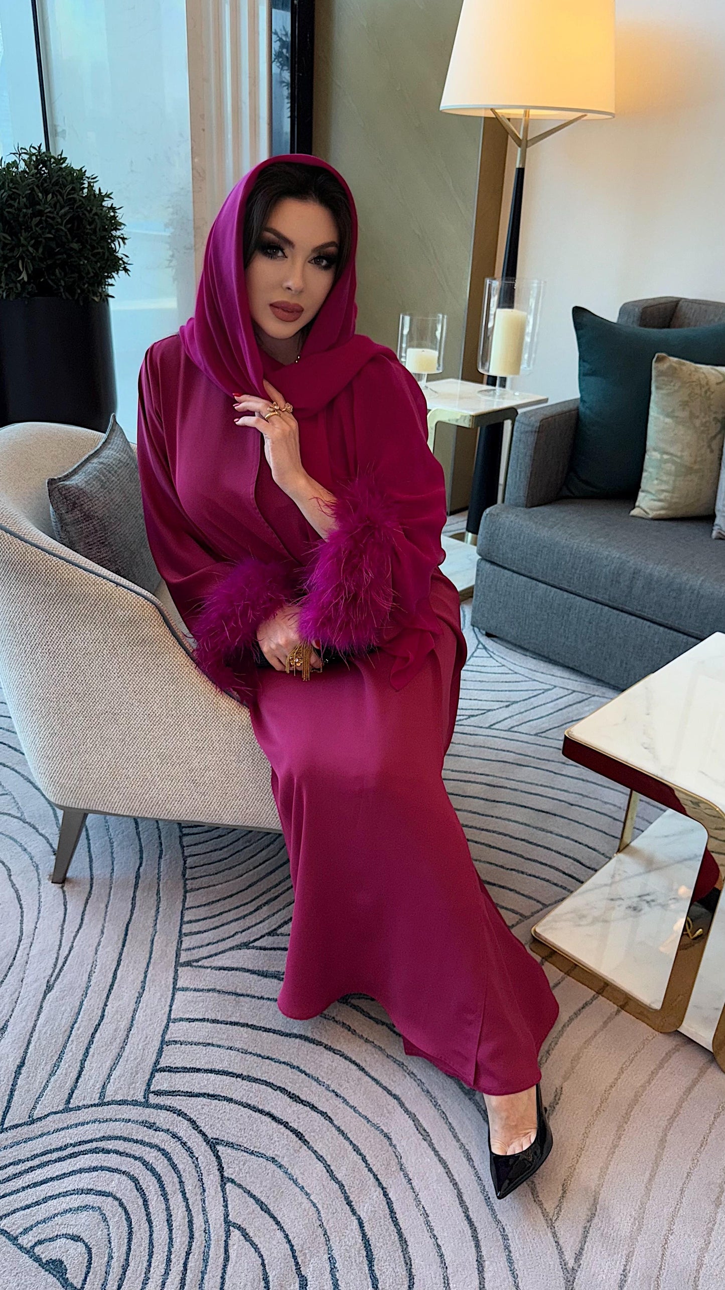 Liyana Feather Abaya