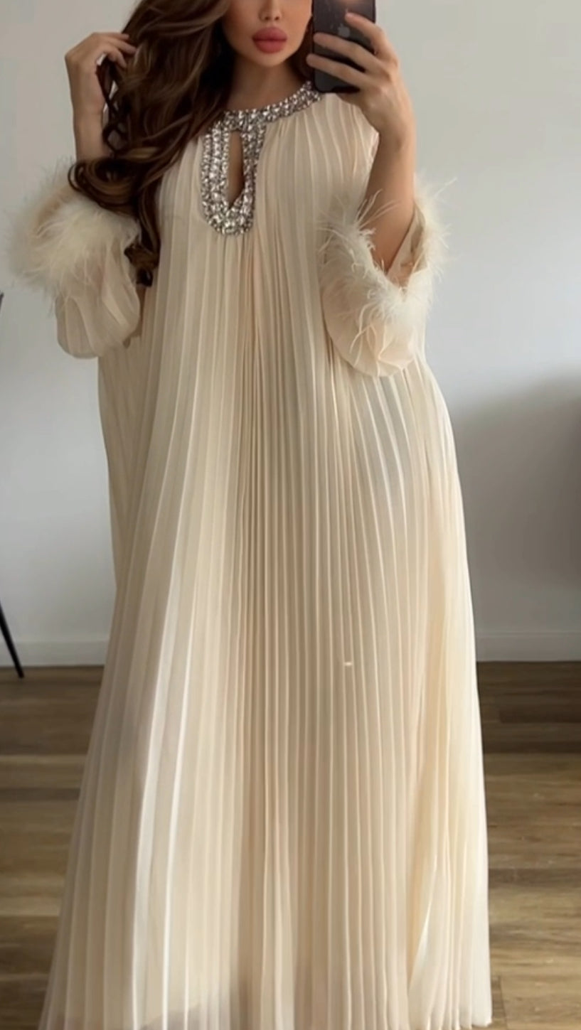 Ivory Luxury Embellished Dress
