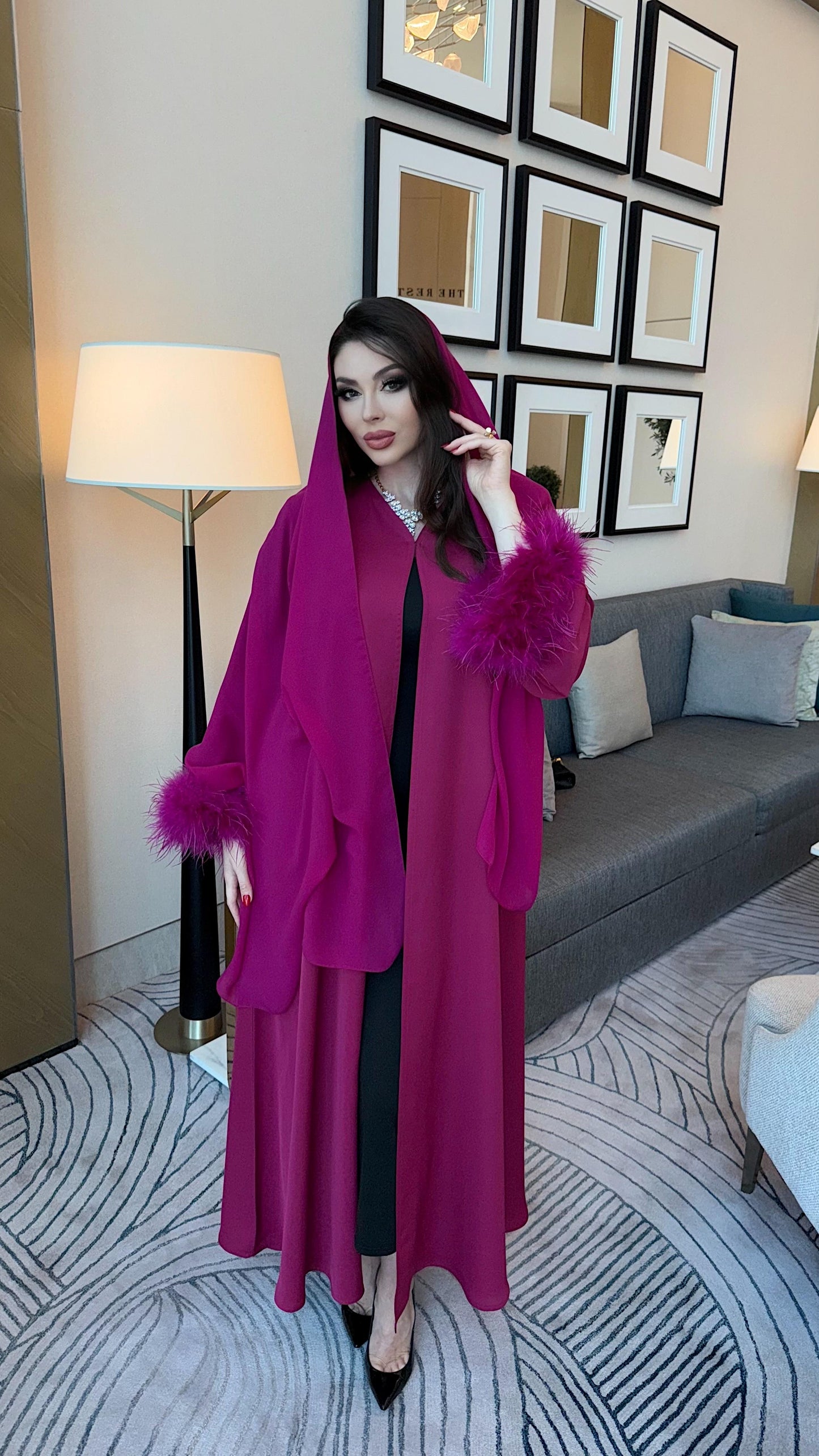 Liyana Feather Abaya