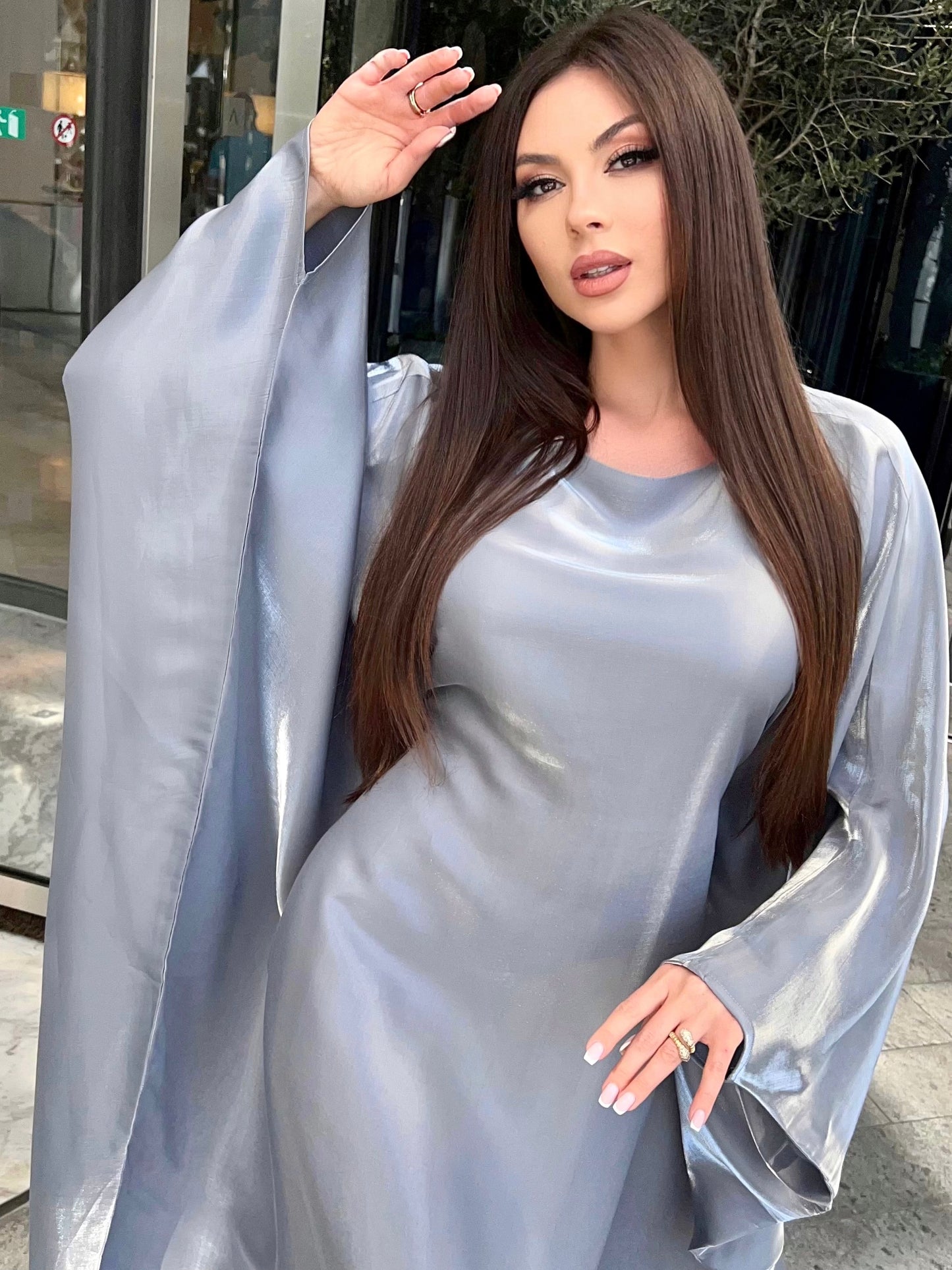 Grey Abaya Dress