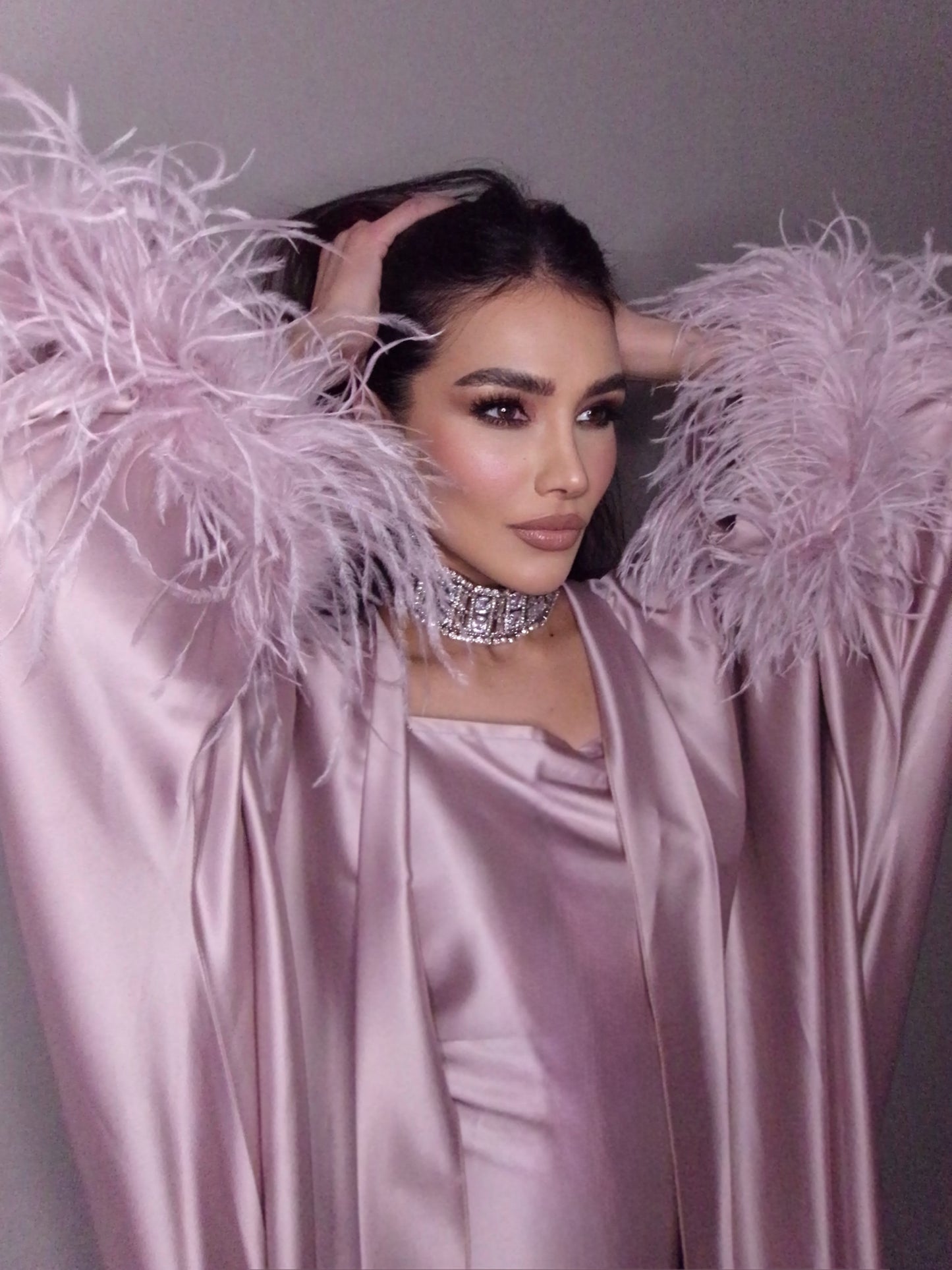 Luxury Feather Set - Dusky Pink
