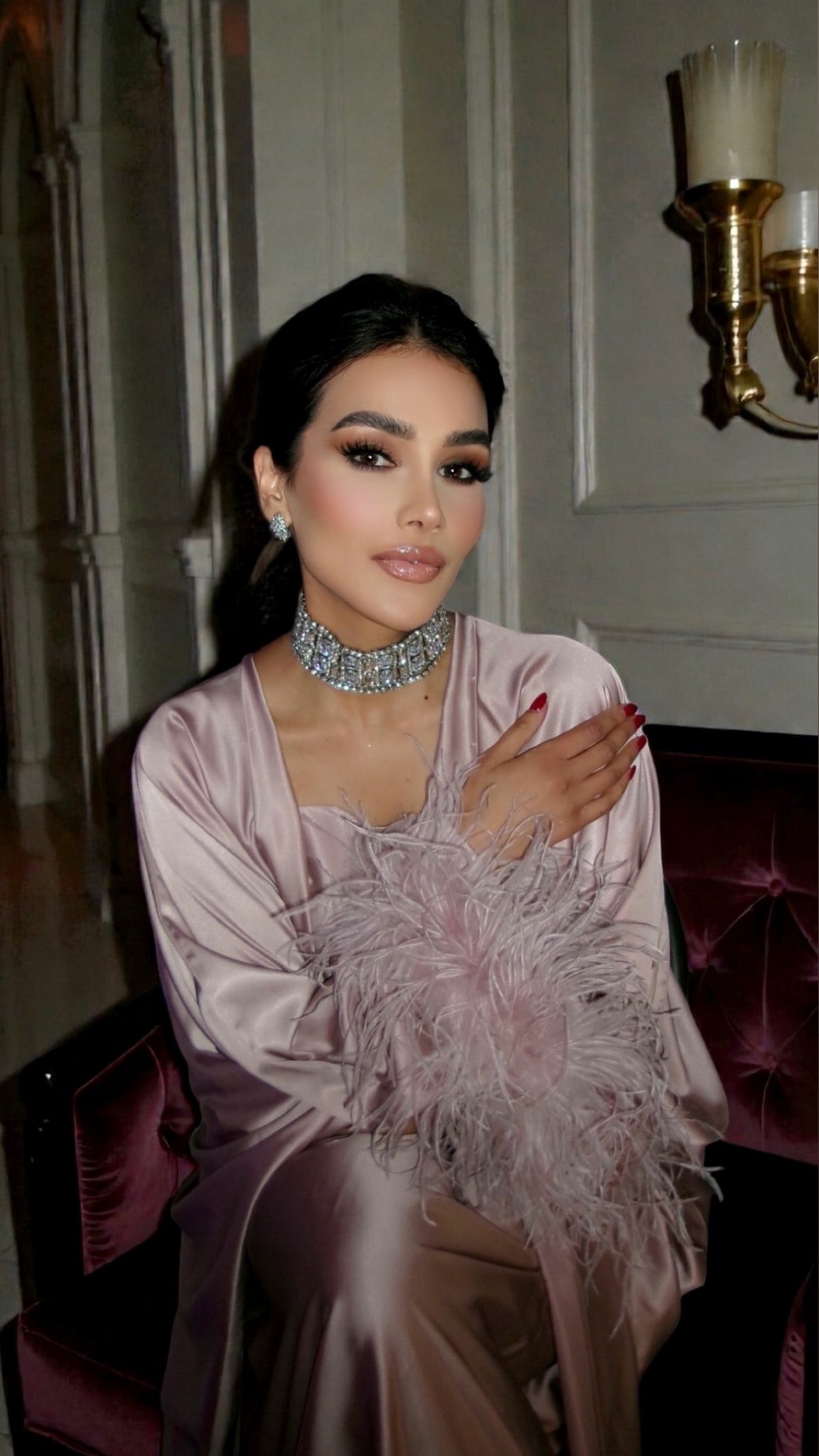 Luxury Feather Set - Dusky Pink