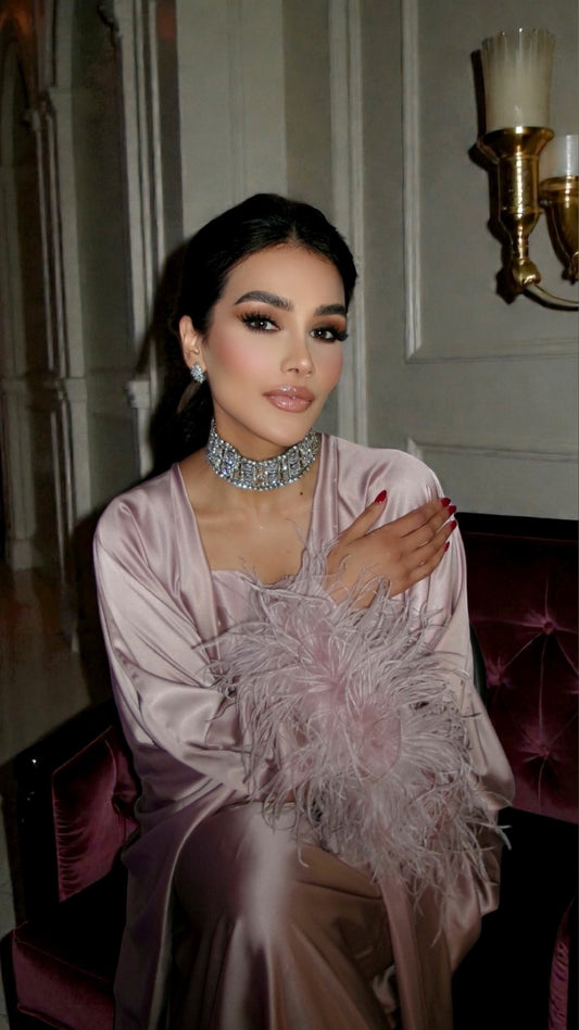 Luxury Feather Set - Dusky Pink