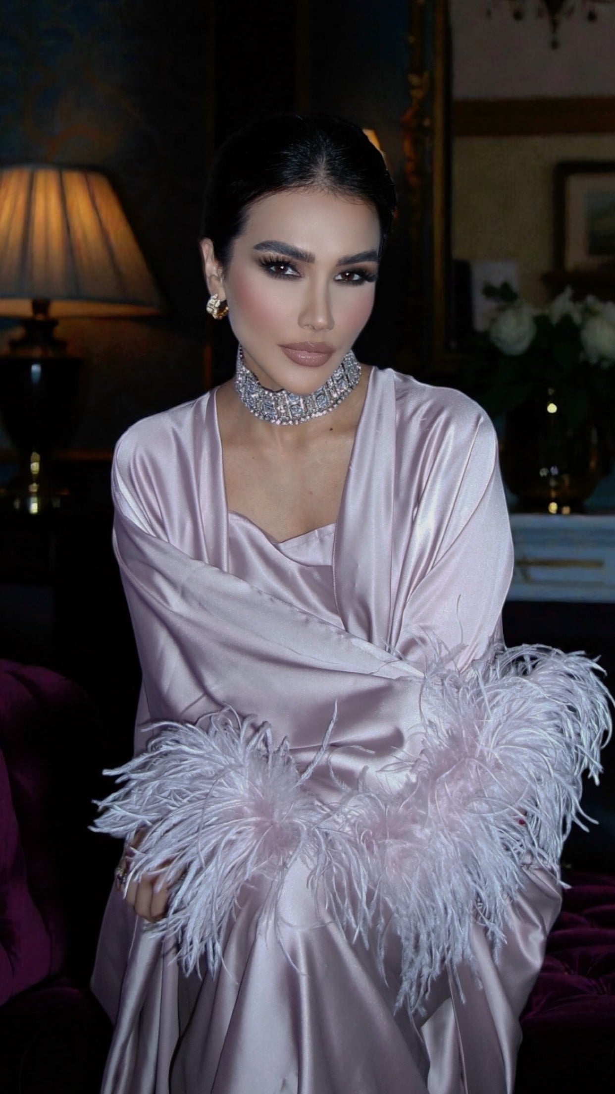 Luxury Feather Set - Dusky Pink