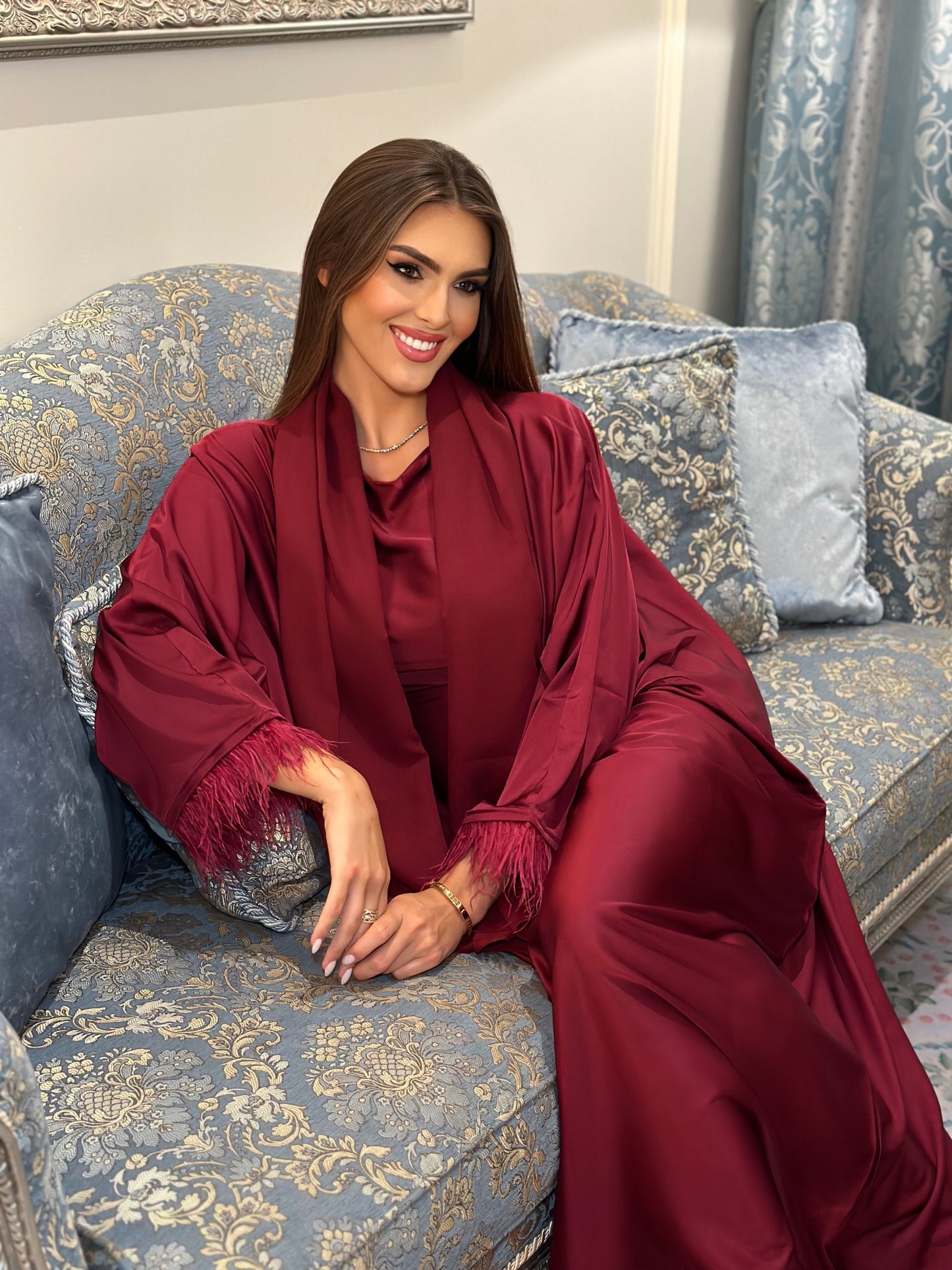 Red Feather Abaya